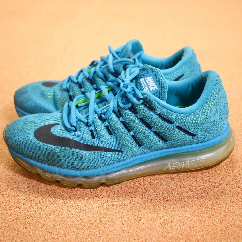 Nike Air Max Blue Lagoon Black 806771-400 Shoes Sneakers Mens Size 11